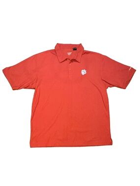 oobe Hydrovent Men's XL Orange Moisture Wicking Polo Clemson Tigers Paw Logo